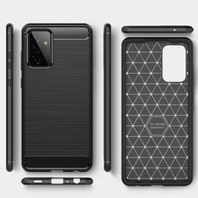 Load image into Gallery viewer, Samsung Galaxy A72 Slim Soft Flexible Carbon Fiber Brush Metal Style TPU Case
