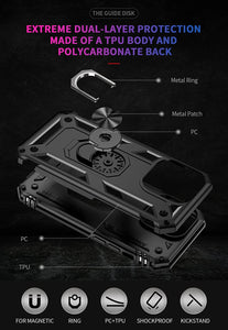 Apple iPhone 14 Pro Case with Metal Ring Kickstand