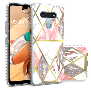 LG K51 / Reflect Design Case - Shockproof TPU Grip IMD Design Phone Cover