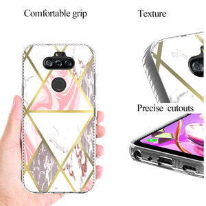 LG Phoenix 5 / Fortune 3 Design Case - Shockproof TPU Grip IMD Design Phone Cover
