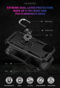 Apple iPhone 14 Case with Metal Ring Kickstand