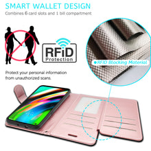 Load image into Gallery viewer, Motorola Moto G9 Plus Wallet Case - RFID Blocking Leather Folio Phone Pouch - CarryALL Series

