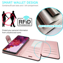Load image into Gallery viewer, Samsung Galaxy S21 Ultra Wallet Case - RFID Blocking Leather Folio Phone Pouch - CarryALL Series

