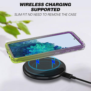 Samsung Galaxy S21 Plus Clear Case Full Body Colorful Phone Cover - Gradient Series