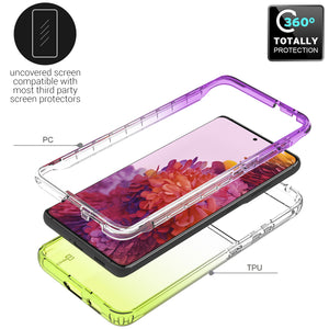 Samsung Galaxy S21 Ultra Clear Case Full Body Colorful Phone Cover - Gradient Series