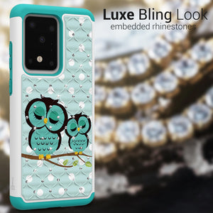 Samsung Galaxy S20 Ultra Case - Rhinestone Bling Hybrid Phone Cover - Aurora Series