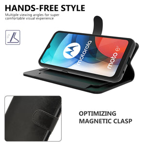 Motorola Moto E7 Wallet Case - RFID Blocking Leather Folio Phone Pouch - CarryALL Series