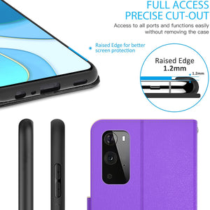 OnePlus 9 Pro Wallet Case - RFID Blocking Leather Folio Phone Pouch - CarryALL Series