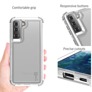 Samsung Galaxy S21 Plus Clear Case - Full Body Tough Military Grade Shockproof Phone Cover