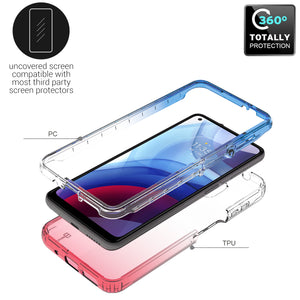 Motorola Moto G Power 2021 Clear Case Full Body Colorful Phone Cover - Gradient Series