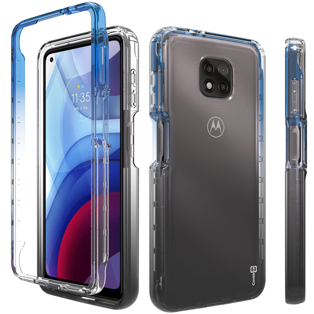 Motorola Moto G Power 2021 Clear Case Full Body Colorful Phone Cover - Gradient Series