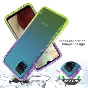 Samsung Galaxy A12 Clear Case Full Body Colorful Phone Cover - Gradient Series