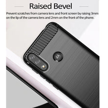 Load image into Gallery viewer, Motorola Moto E7 Power Slim Soft Flexible Carbon Fiber Brush Metal Style TPU Case
