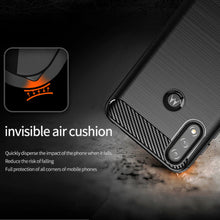 Load image into Gallery viewer, Motorola Moto E7 Power Slim Soft Flexible Carbon Fiber Brush Metal Style TPU Case
