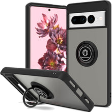 Load image into Gallery viewer, Google Pixel 7 Pro Ring Case Clear Tinted Back Phone Cover
