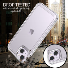 Load image into Gallery viewer, Apple iPhone 14 Plus Clear Hybrid Slim Hard Back TPU Case Chrome Buttons
