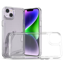 Load image into Gallery viewer, Apple iPhone 14 Plus Clear Hybrid Slim Hard Back TPU Case Chrome Buttons
