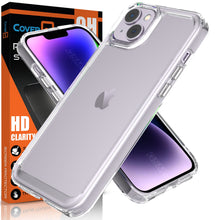 Load image into Gallery viewer, Apple iPhone 14 Plus Clear Hybrid Slim Hard Back TPU Case Chrome Buttons
