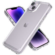 Load image into Gallery viewer, Apple iPhone 14 Plus Clear Hybrid Slim Hard Back TPU Case Chrome Buttons
