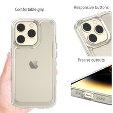 Load image into Gallery viewer, Apple iPhone 14 Pro Max Clear Hybrid Slim Hard Back TPU Case Chrome Buttons
