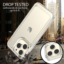 Load image into Gallery viewer, Apple iPhone 14 Pro Max Clear Hybrid Slim Hard Back TPU Case Chrome Buttons
