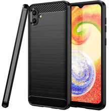 Load image into Gallery viewer, Samsung Galaxy A04 Case Slim TPU Phone Cover w/ Carbon Fiber
