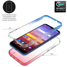 Load image into Gallery viewer, Cricket Ovation / AT&amp;T Radiant Max Clear Case Full Body Colorful Phone Cover - Gradient Series
