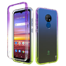 Load image into Gallery viewer, Cricket Ovation / AT&amp;T Radiant Max Clear Case Full Body Colorful Phone Cover - Gradient Series
