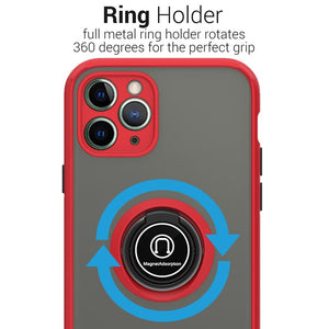 iPhone 11 Pro Case - Clear Tinted Metal Ring Phone Cover - Dynamic Series