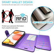 Load image into Gallery viewer, Samsung Galaxy A42 5G Wallet Case - RFID Blocking Leather Folio Phone Pouch - CarryALL Series
