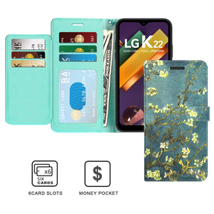 LG K22 / K22+ Plus / K32 Wallet Case - RFID Blocking Leather Folio Phone Pouch - CarryALL Series