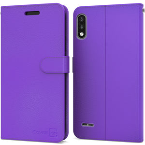 LG K22 / K22+ Plus / K32 Wallet Case - RFID Blocking Leather Folio Phone Pouch - CarryALL Series