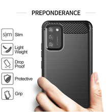 Load image into Gallery viewer, Samsung Galaxy A02s Slim Soft Flexible Carbon Fiber Brush Metal Style TPU Case
