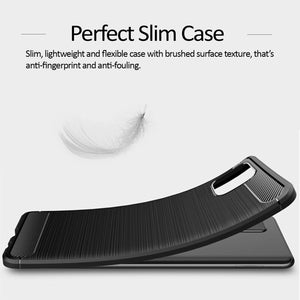 Samsung Galaxy A02s Slim Soft Flexible Carbon Fiber Brush Metal Style TPU Case