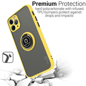 iPhone 11 Pro Case - Clear Tinted Metal Ring Phone Cover - Dynamic Series