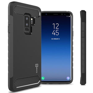 Samsung Galaxy S9 Plus Case - Hybrid Phone Cover with Carbon Fiber Accents - Arc Series