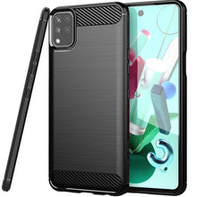 Load image into Gallery viewer, LG K42 Slim Soft Flexible Carbon Fiber Brush Metal Style TPU Case
