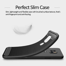 Load image into Gallery viewer, Motorola Moto E7 Slim Soft Flexible Carbon Fiber Brush Metal Style TPU Case
