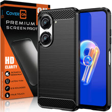 Load image into Gallery viewer, Asus ZenFone 9 Case Slim TPU Phone Cover w/ Carbon Fiber
