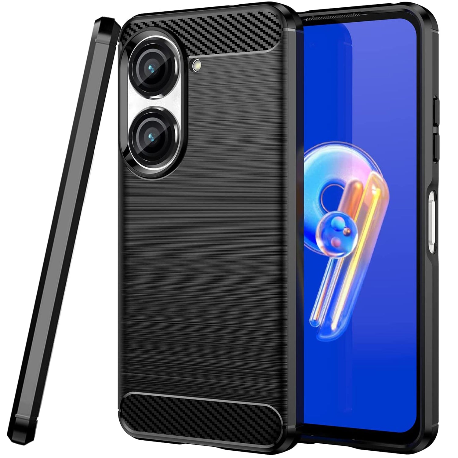 BaiFu Cover per ASUS Zenfone 9 Trasparente Case, Custodia in Silicone TPU Sottile, Assorbimento degli Urti e Anti-Graffio, Custodia per ASUS Zenfone 9-03