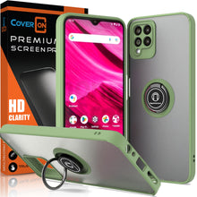 Load image into Gallery viewer, T-Mobile Revvl 6 Pro 5G Ring Case Clear Tinted Back Phone Cover
