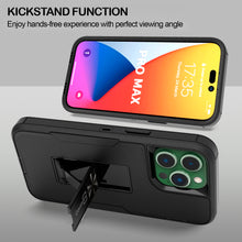 Load image into Gallery viewer, Apple iPhone 14 Pro Case Heavy Duty Rugged Phone Cover w/ Kickstand
