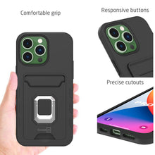 Load image into Gallery viewer, Apple iPhone 14 Pro Max Credit Card Holder Phone Case w/ Ring
