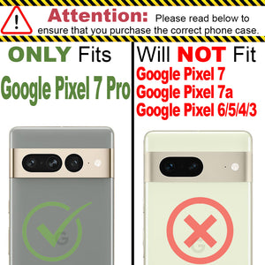 Google Pixel 7 Pro Case Heavy Duty Rugged Phone Cover w/ Kickstand