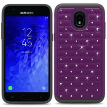 Load image into Gallery viewer, Samsung Galaxy J3 2018 / Express Prime 3 / J3 Star / J3 Prime 2 / Amp Prime 3 / Eclipse 2 / J3 Aura / J3 Orbit / Achieve Case - Rhinestone Bling Hybrid Phone Cover - Aurora Series
