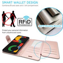 Load image into Gallery viewer, Google Pixel 5 Wallet Case - RFID Blocking Leather Folio Phone Pouch - CarryALL Series
