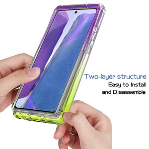 Samsung Galaxy Note 20 Clear Case Full Body Colorful Phone Cover - Gradient Series