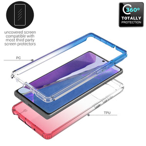 Samsung Galaxy Note 20 Clear Case Full Body Colorful Phone Cover - Gradient Series