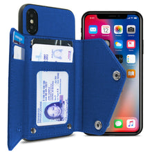 Load image into Gallery viewer, iPhone XS Max Wallet Case Pocket Pouch Credit Card Holder Fabric-Backed Phone Cover - Pocket Pouch Series
