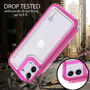 Apple iPhone 12 Mini Clear Case - Full Body Tough Military Grade Shockproof Phone Cover